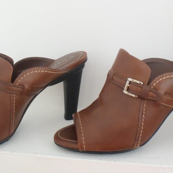 Tods Schuhe Pumps Leder Braun Gr.39 1/2