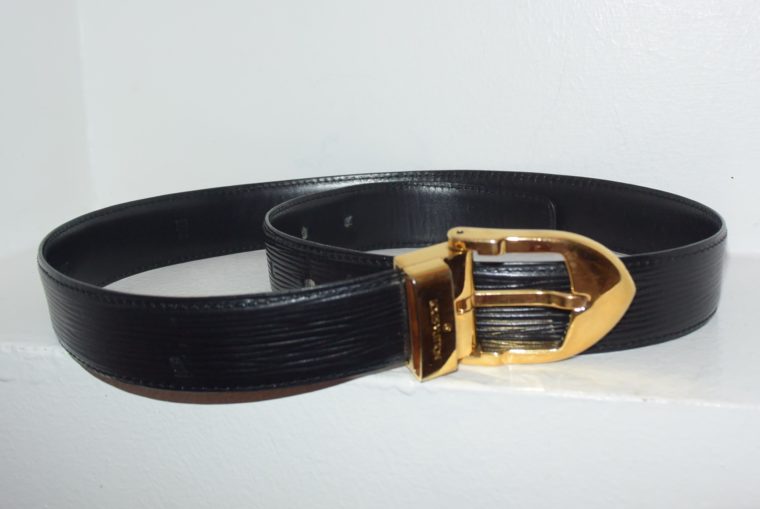 Louis Vuitton Gürtel Epileder schwarz 85cm-0