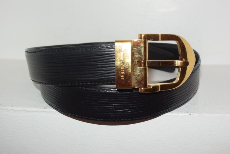 Louis Vuitton Gürtel Epileder schwarz 85cm-7594