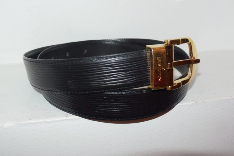 Louis Vuitton Gürtel Epileder schwarz 85cm-7596