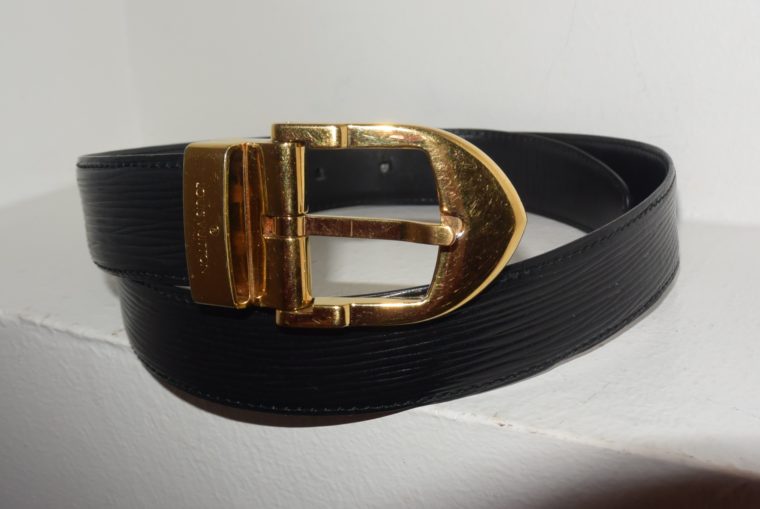 Louis Vuitton Gürtel Epileder schwarz 85cm-7595