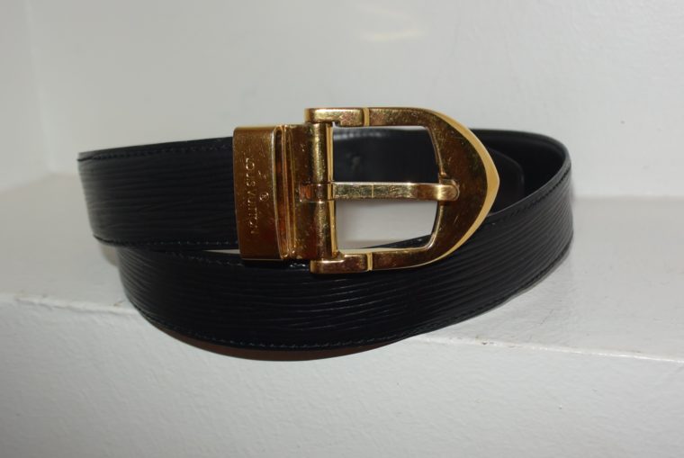 Louis Vuitton Gürtel Epileder schwarz 85cm-7601