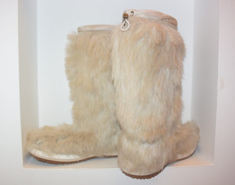 Neu Prada Stiefel Fellstiefel beige 39-8556