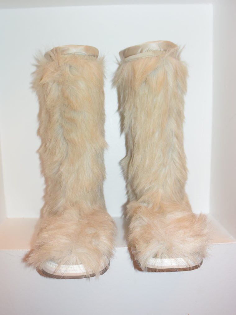 Neu Prada Stiefel Fellstiefel beige 39-8561