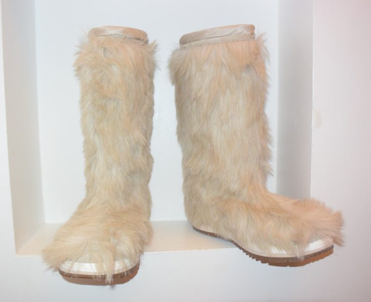 Neu Prada Stiefel Fellstiefel beige 39-0