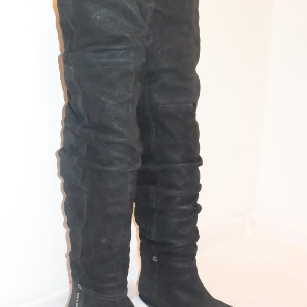 Prada Stiefel Leder hoch schwarz 36