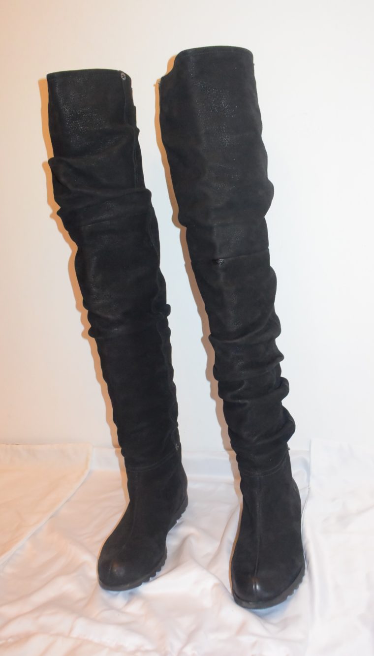 Prada Stiefel Leder hoch schwarz 36-8659