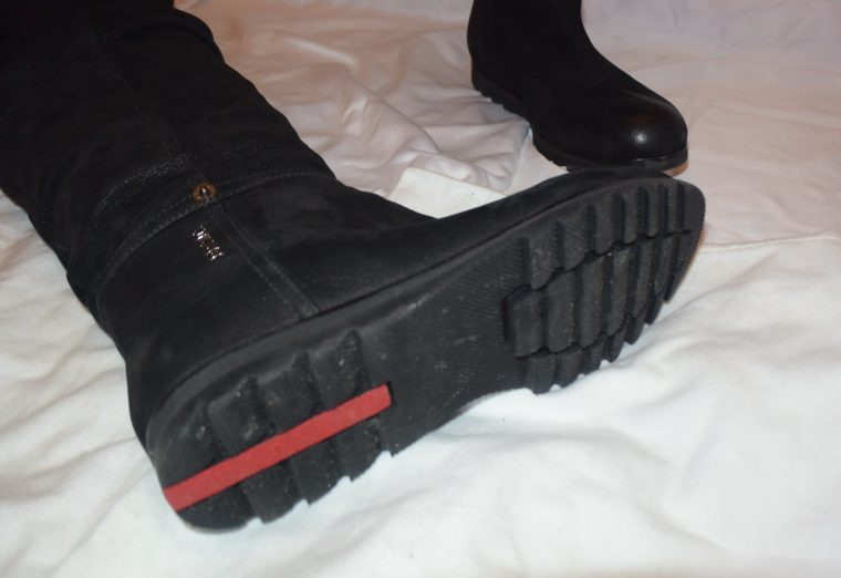 Prada Stiefel Leder hoch schwarz 36-8662