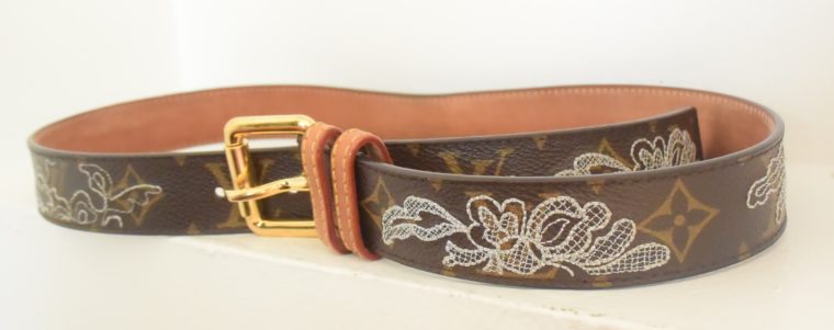 Louis Vuitton Gürtel Dentelle Monogram Canvas 80cm-9257