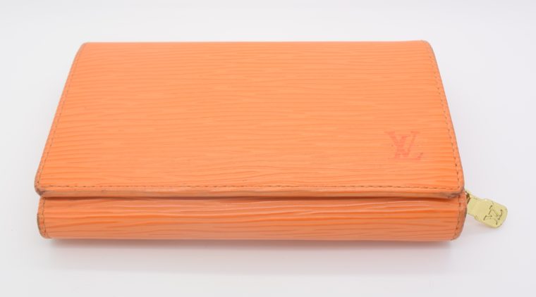 Louis Vuitton Geldbörse Porte-monnaie billets trésor Epi Leder orange-11100