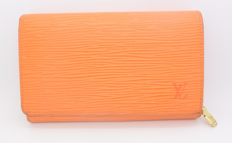 Louis Vuitton Geldbörse Porte-monnaie billets trésor Epi Leder orange-11102