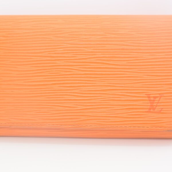 Louis Vuitton Geldbörse Porte-monnaie billets trésor Epi Leder orange-0