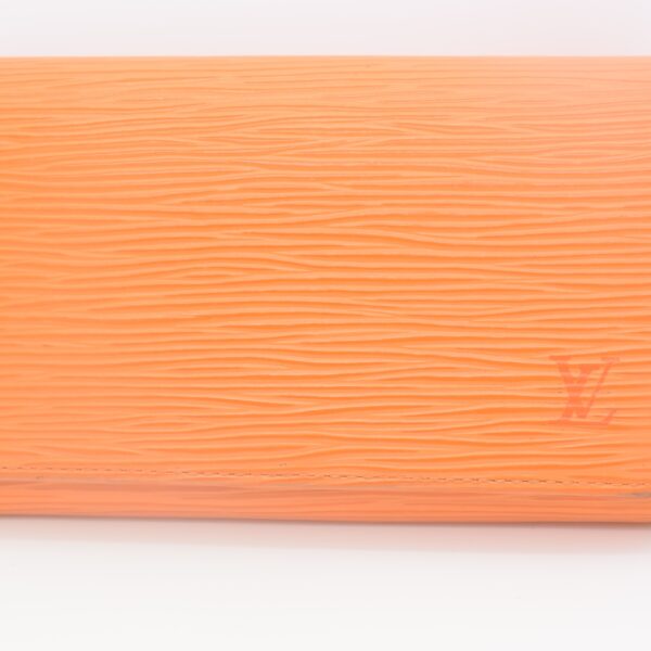 Louis Vuitton Geldbörse Porte-monnaie billets trésor Epi Leder orange