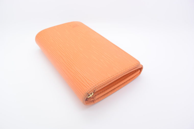 Louis Vuitton Geldbörse Porte-monnaie billets trésor Epi Leder orange-11112