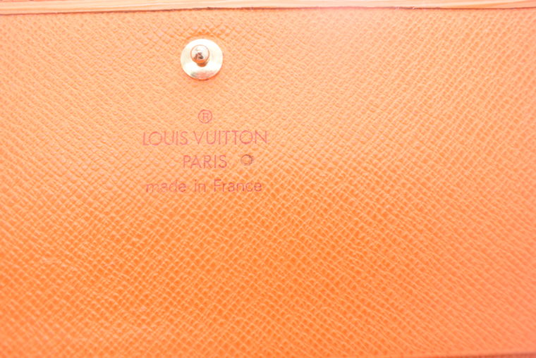 Louis Vuitton Geldbörse Porte-monnaie billets trésor Epi Leder orange-11117