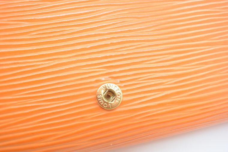 Louis Vuitton Geldbörse Porte-monnaie billets trésor Epi Leder orange-11118