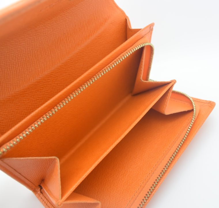 Louis Vuitton Geldbörse Porte-monnaie billets trésor Epi Leder orange-11121