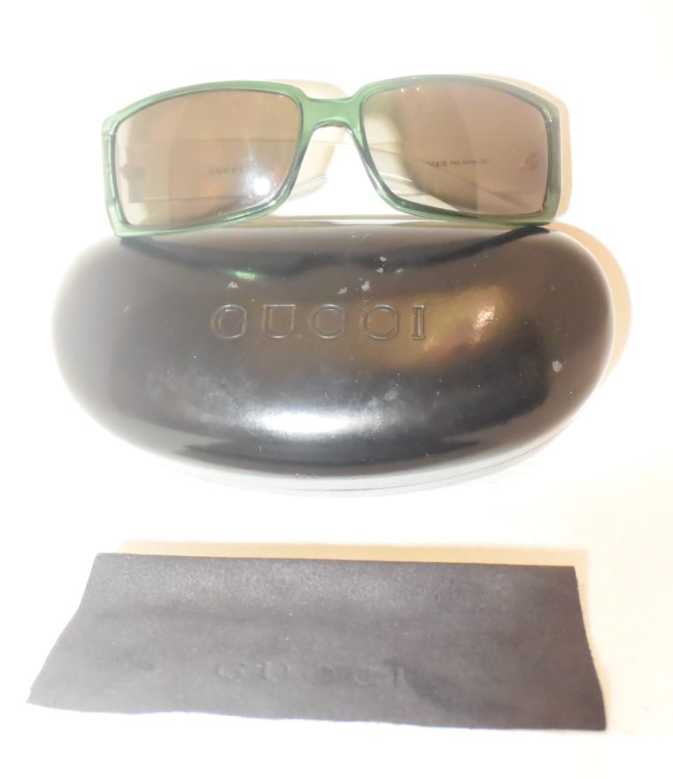 Gucci Sonnenbrille grün weiß-11227