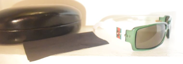 Gucci Sonnenbrille grün weiß-11228