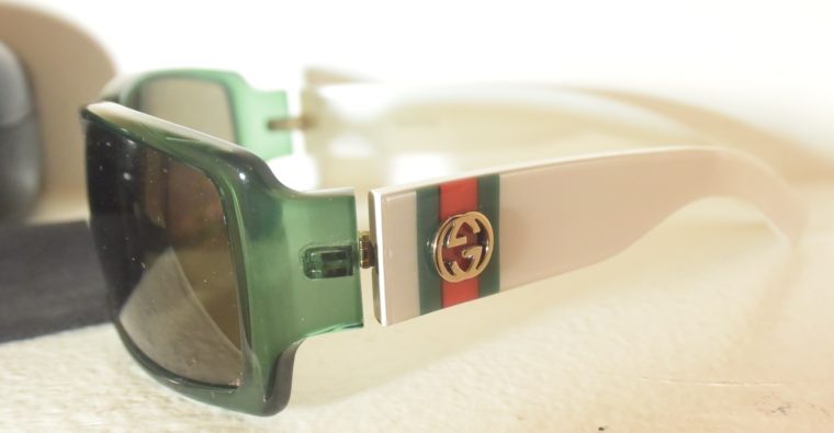 Gucci Sonnenbrille grün weiß-11234