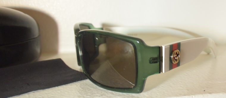 Gucci Sonnenbrille grün weiß-11236