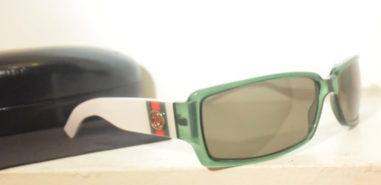 Gucci Sonnenbrille grün weiß-11239