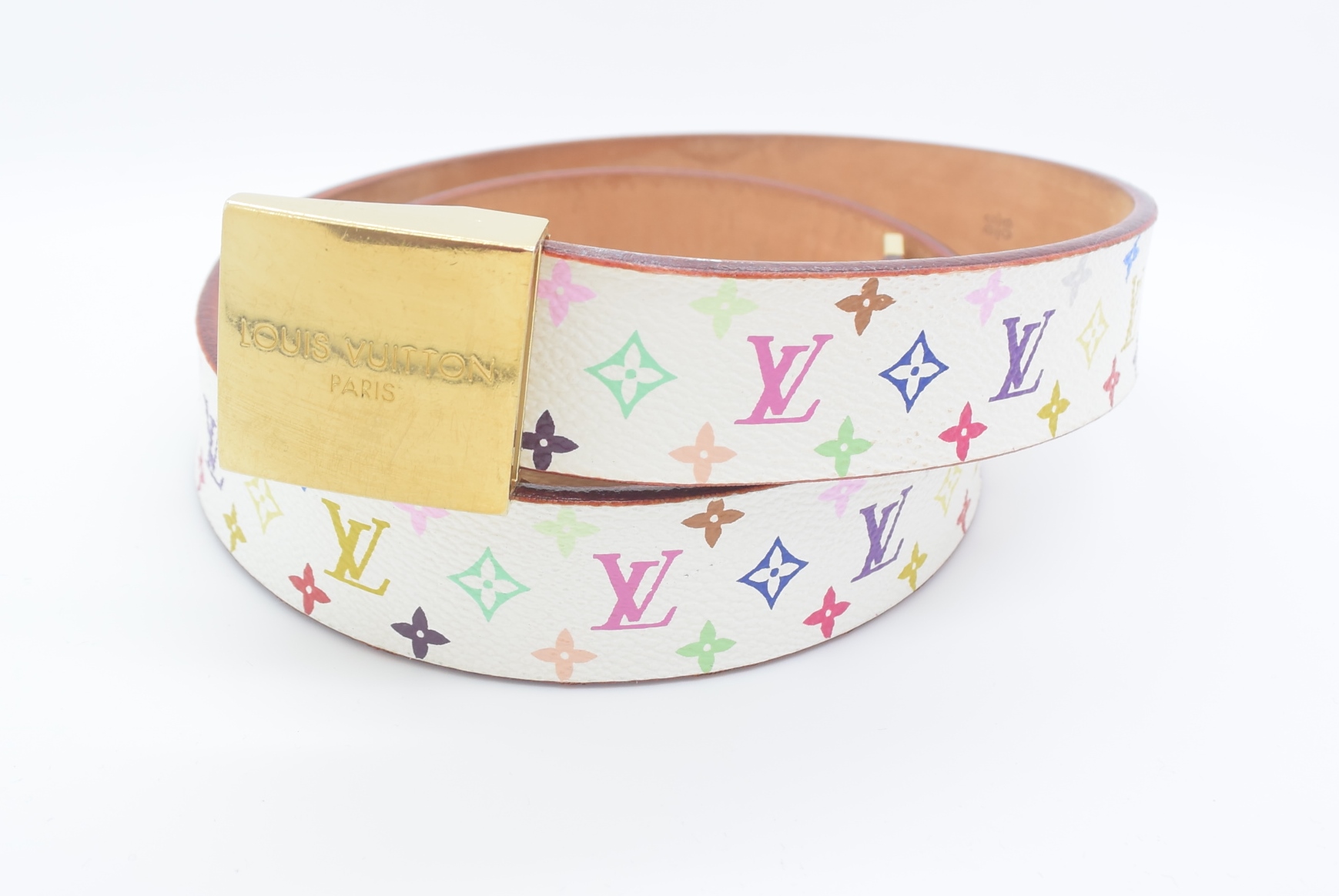 Louis Vuitton Gürtel multicolor weiß – Luxus Store