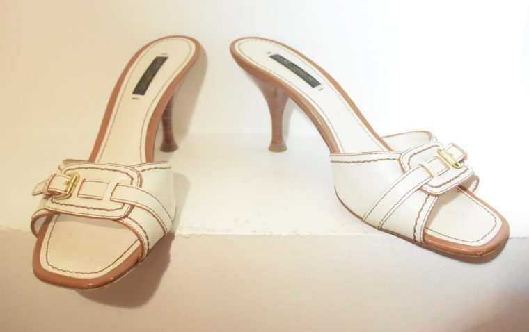 Louis Vuitton Schuhe Pumps weiss Leder 37-11865
