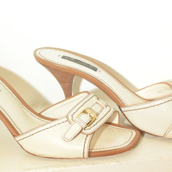 Louis Vuitton Schuhe Pumps weiss Leder 37