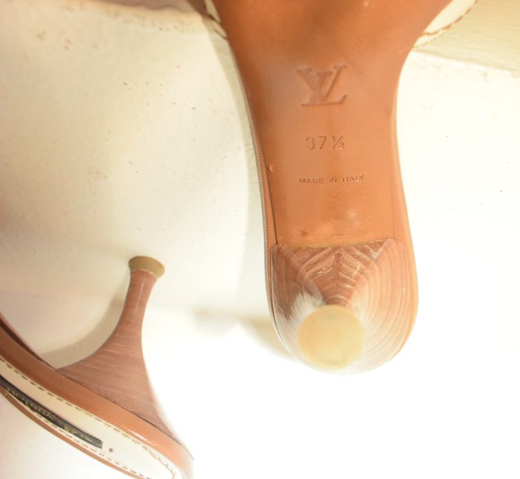 Louis Vuitton Schuhe Pumps weiss Leder 37-11872