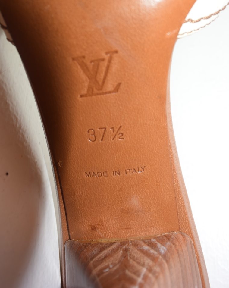 Louis Vuitton Schuhe Pumps weiss Leder 37-11873