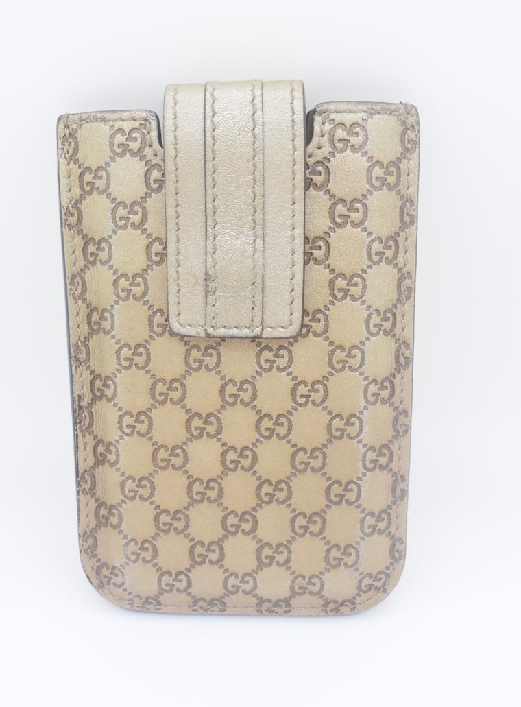 Gucci Handyetui beige gold-0