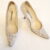 Manolo Blahnik Schuhe Pumps Weiß Hellblau Gr.37 1/2