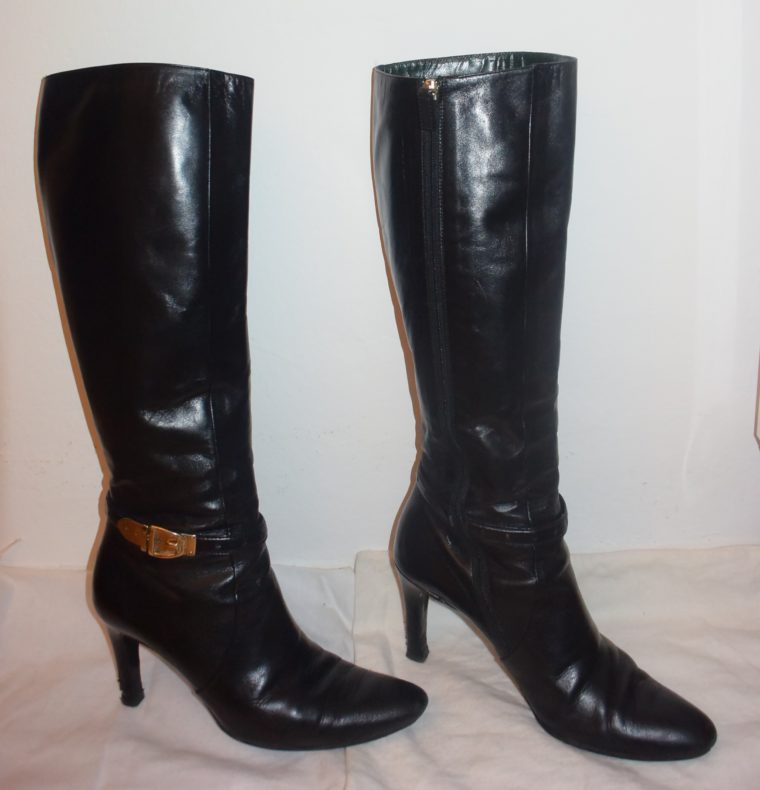 Gucci Stiefel schwarz Leder 38-12474