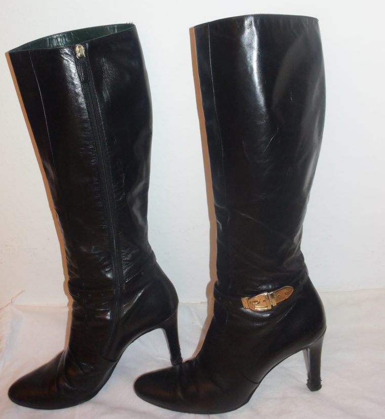 Gucci Stiefel schwarz Leder 38-12477