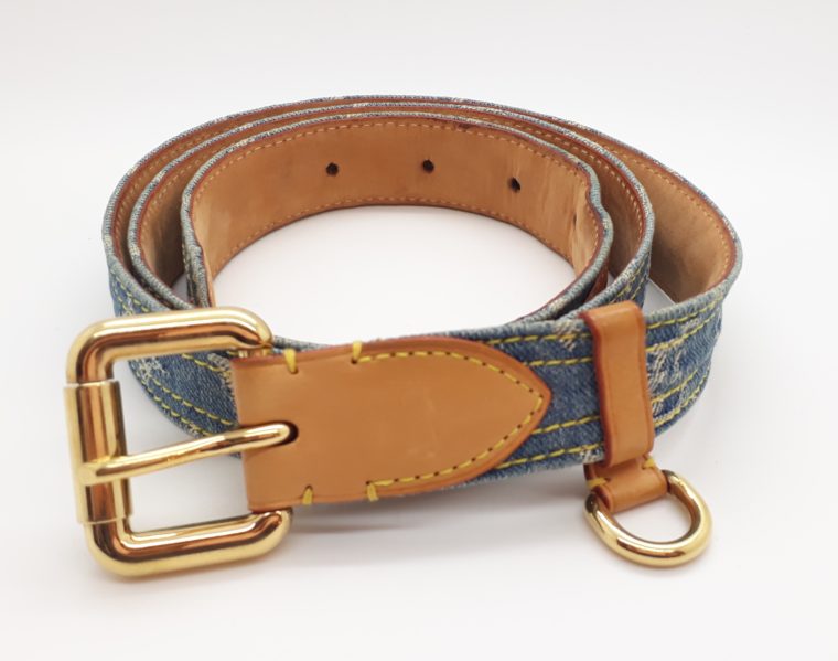 Louis Vuitton Gürtel Denim blau 100cm-13463