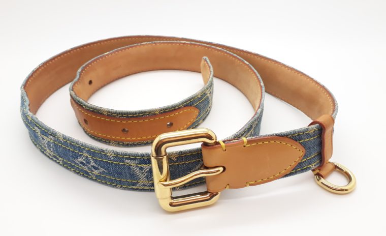 Louis Vuitton Gürtel Denim blau 100cm-0