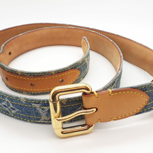 Louis Vuitton Gürtel Denim blau 100cm