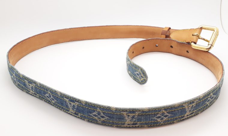 Louis Vuitton Gürtel Denim blau 100cm-13467