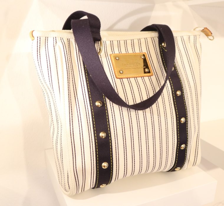 Louis Vuitton Tasche Cabas MM Toile Antigua blau weiß-13835