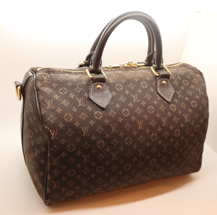 Louis Vuitton Tasche Speedy 30 band. Mini Lin schwarz-0