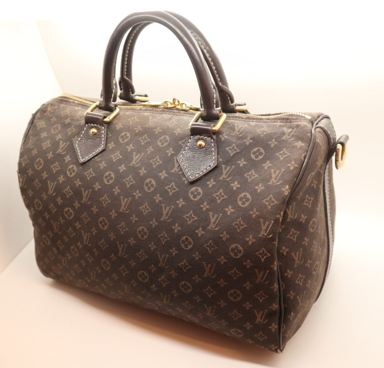 Louis Vuitton Tasche Speedy 30 band. Mini Lin schwarz-13850