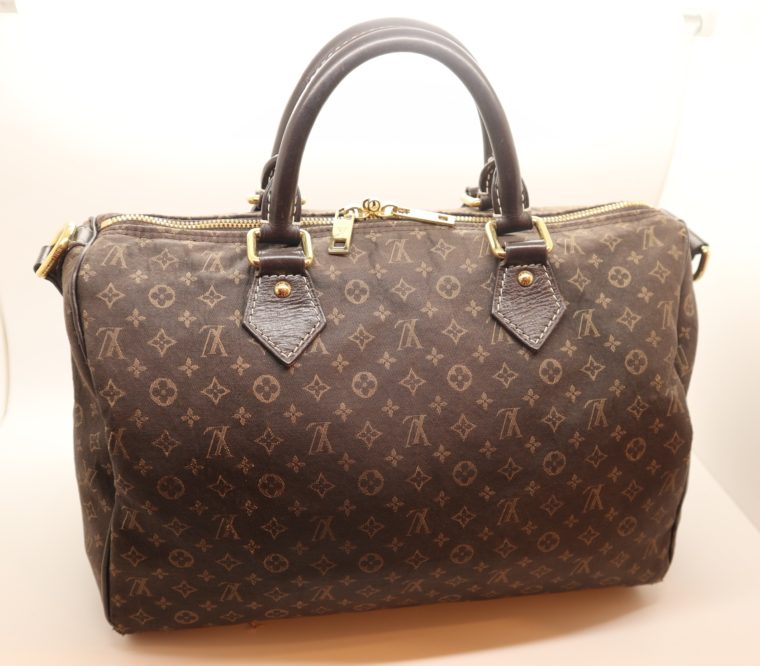 Louis Vuitton Tasche Speedy 30 band. Mini Lin schwarz-13852