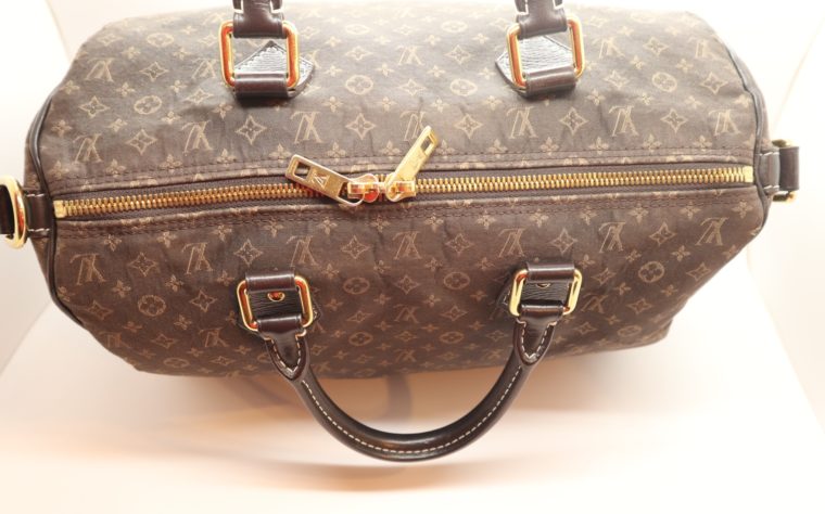 Louis Vuitton Tasche Speedy 30 band. Mini Lin schwarz-13861