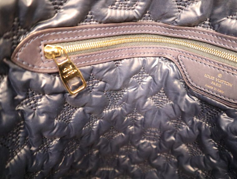 Louis Vuitton Tasche Lockit blau Satin XXL-14789
