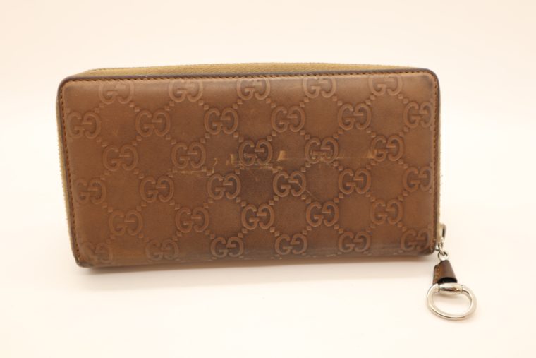Gucci Geldbörse Leder braun -14878