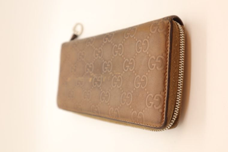 Gucci Geldbörse Leder braun -14879