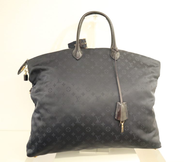 Louis Vuitton Tasche Lockit blau Satin XXL-14798