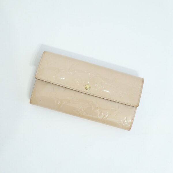 Louis Vuitton Geldbörse Sarah Vernis Leder Beige