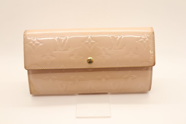 Louis Vuitton Geldbörse Sarah Vernis Leder beige -0
